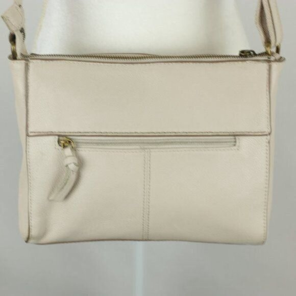The Sak Women's Cream Leather Zip Closure Crossbody Bag - Picture 3 of 7